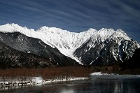 大正池から穂高岳